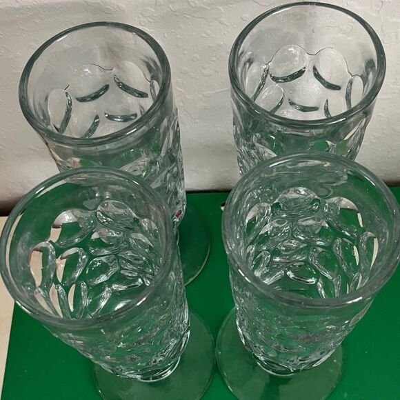 Elegant Clear Crystal Goblets Set PV  France Vintage - Picture 5 of 8